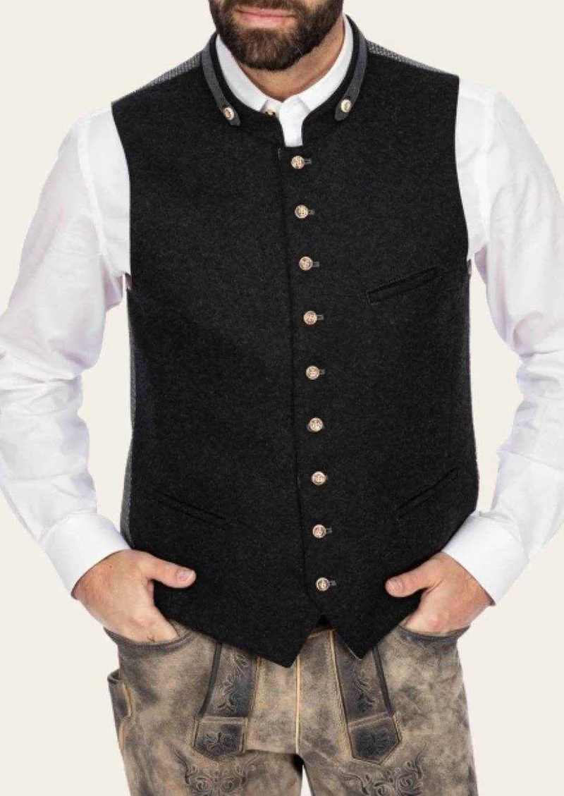 Leinen Trachtenweste für Herren im traditionellen Stil