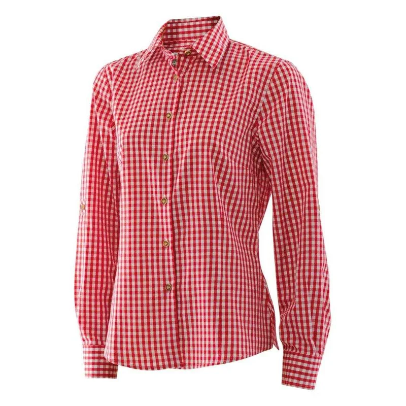 Damen Lederhosen Shirt mit Herzmotiv