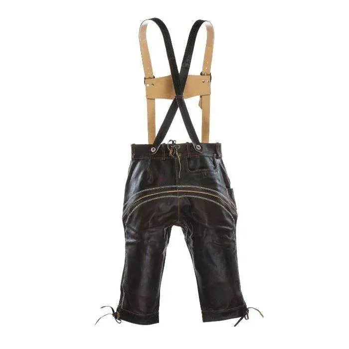 Kurzlederhose Herren rustikal mit Traditionsnähten