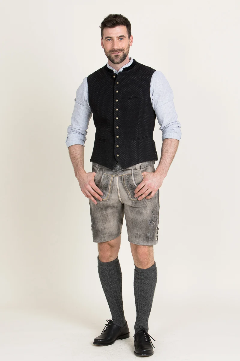 Kurze Spieth & Wensky Lederhose Austin oxford/grün