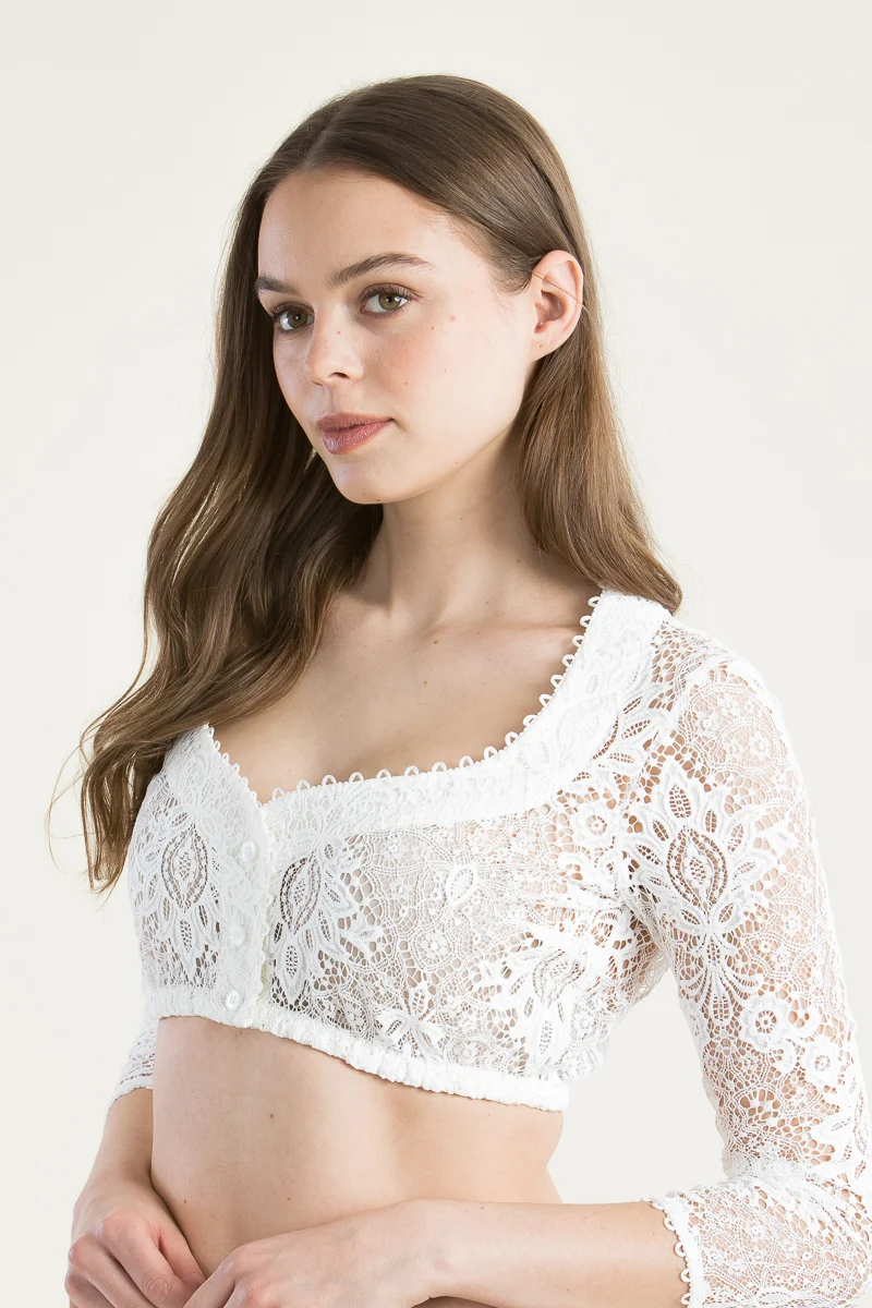 Kinga Mathe Dirndlbluse Samantha weiß