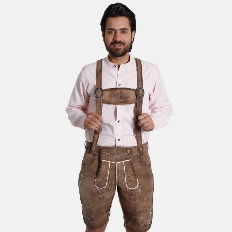 Lederhosen Hosenträger aus Rindsleder Herren