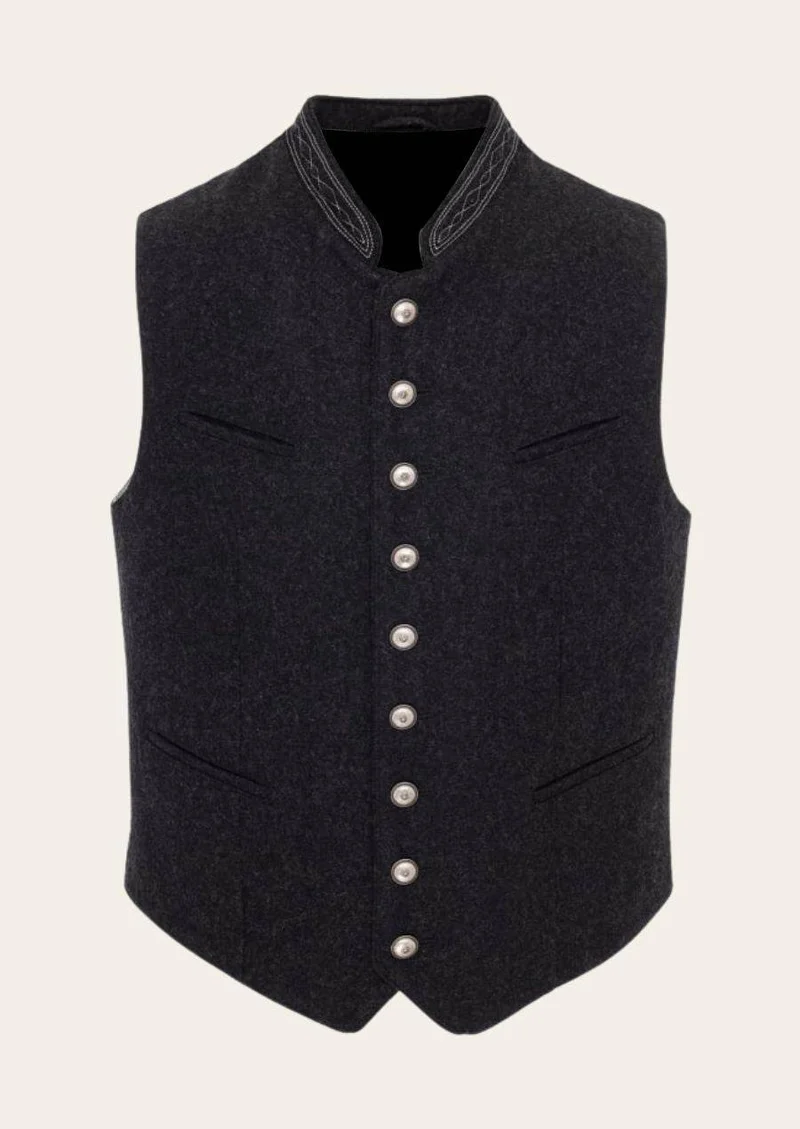 Herren Gilet im Landhausstil aus Baumwollleinen