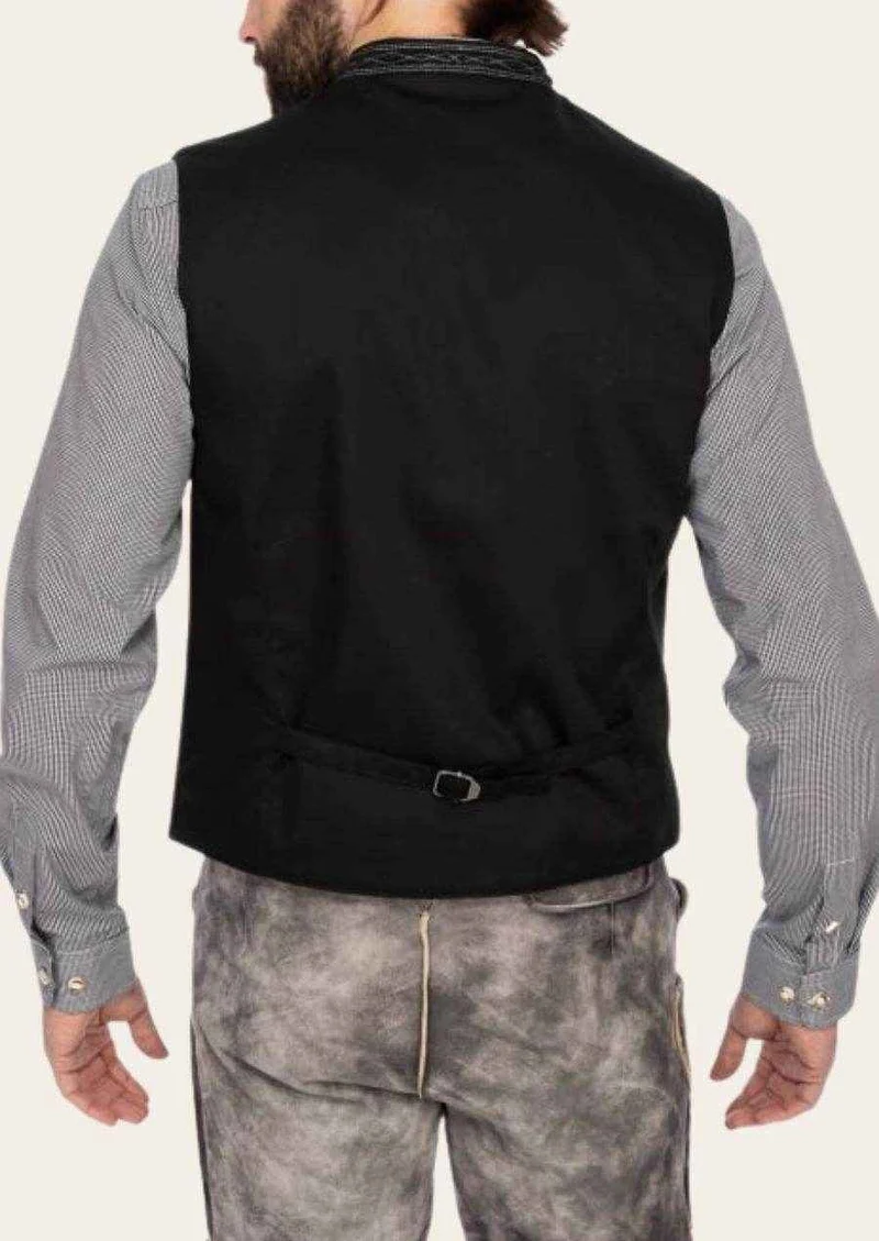 Herren Gilet im Landhausstil aus Baumwollleinen