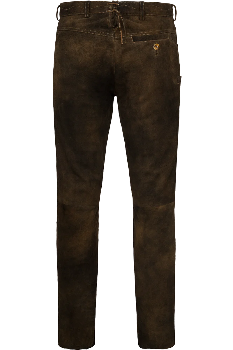 Herren Trachten-Lederhose lang aus Wildbockleder