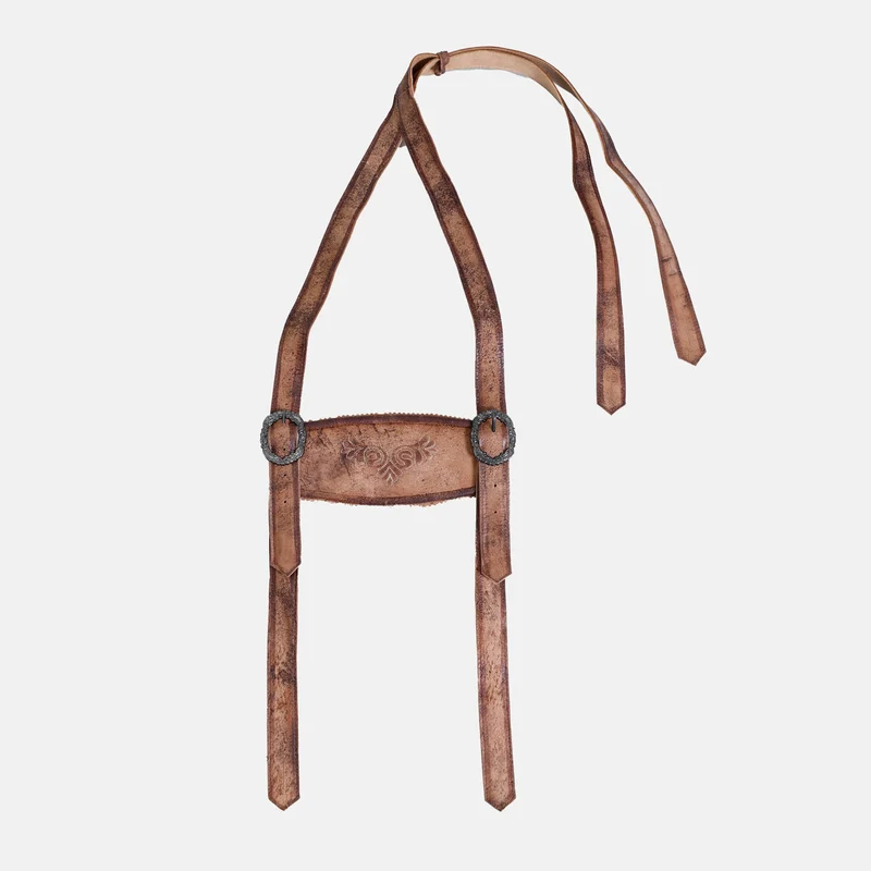 Klassische Lederhosen Hosenträger aus Naturleder