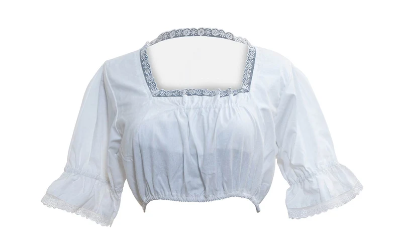 Traditionelle elegante weiße Dirndlblusen Damen