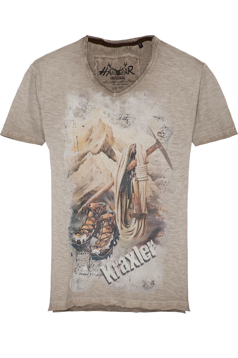Herren T-Shirt 'Kraxler' Bergmotiv
