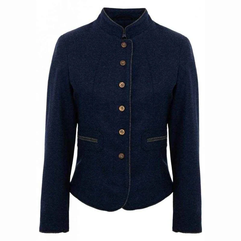 Blaue Trachten Wolljacke für Damen