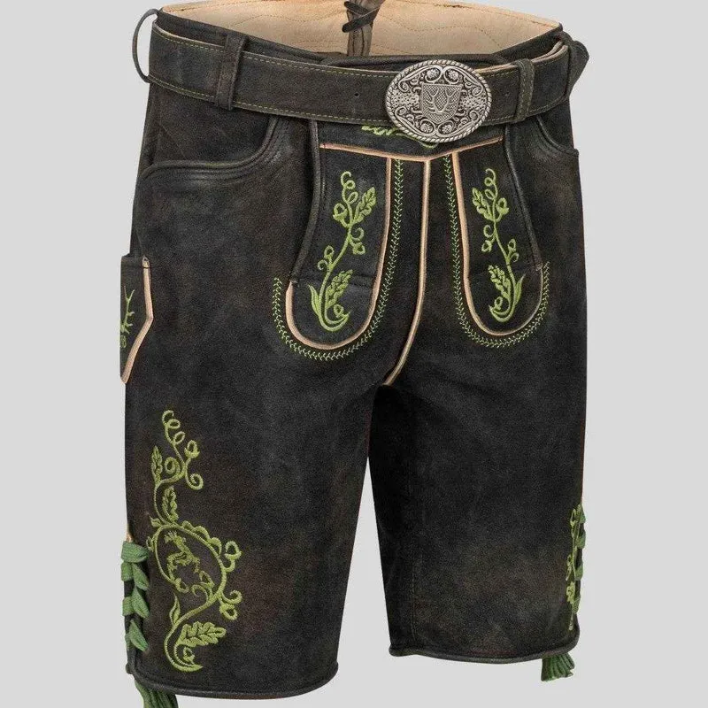 Originale Trachtenlederhose Herren mit Latz