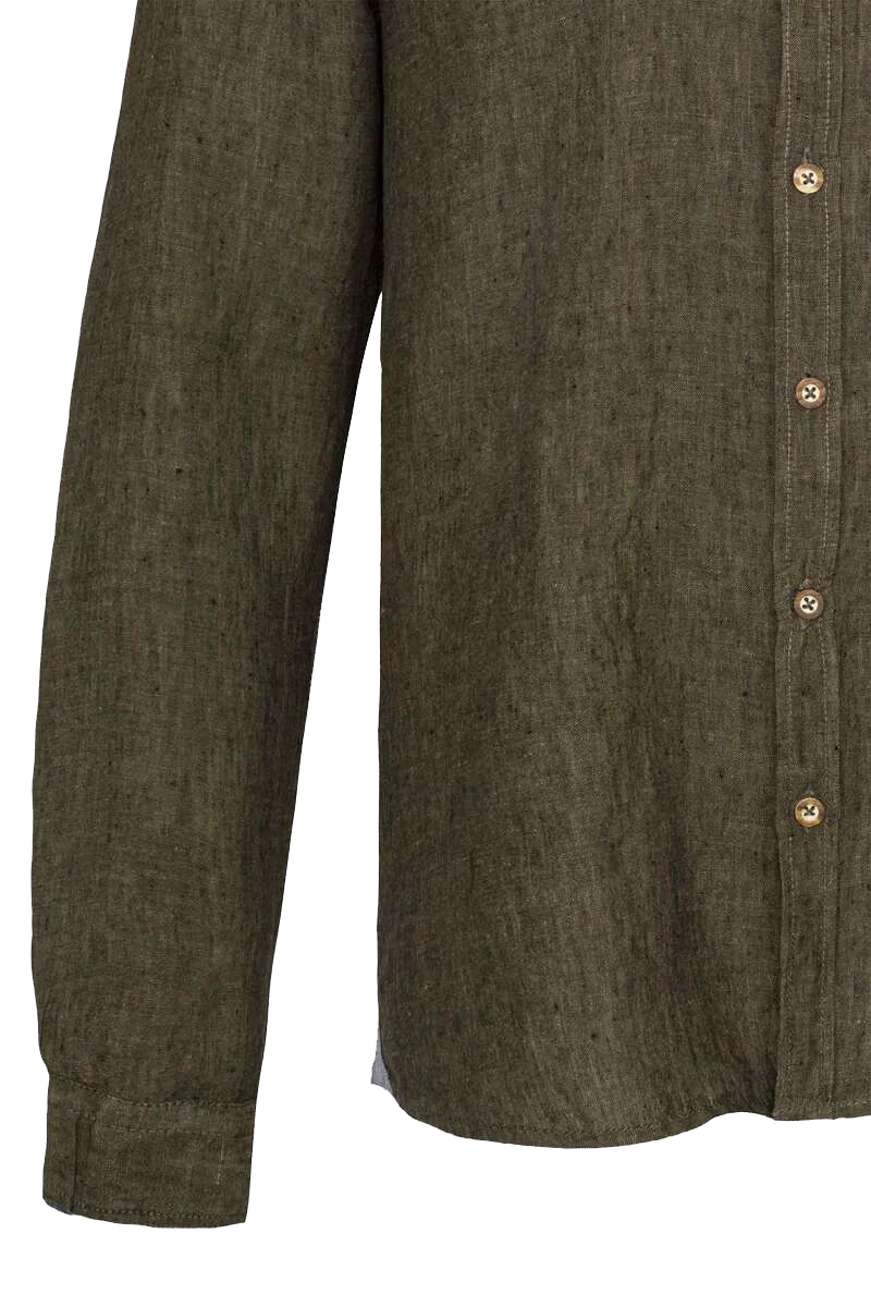 Trachten Leinenhemd Stehkragen Slim