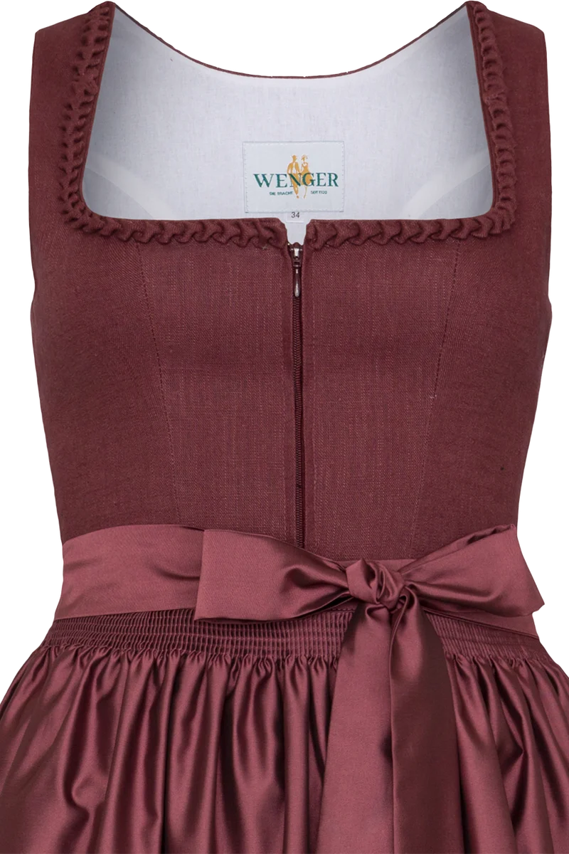 Dirndl lang aus Leinen-Baumwoll-Mix