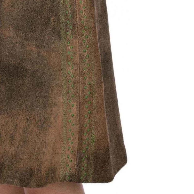 Lederhosen Rock Damen aus Velours im Trachtenstil
