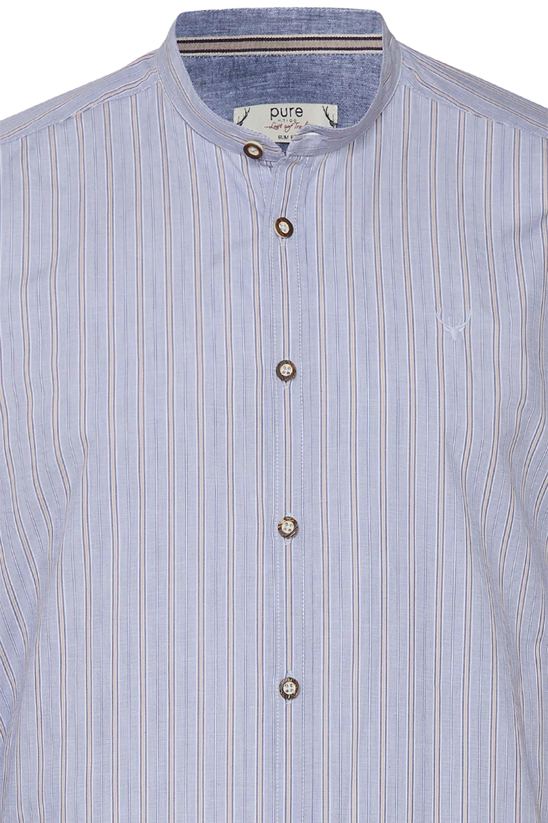 Herren Trachtenhemd gestreift Slim Fit