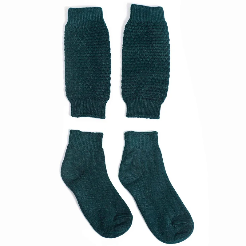 Dunkelgrüne Trachtensocken mit bayerischem Charme