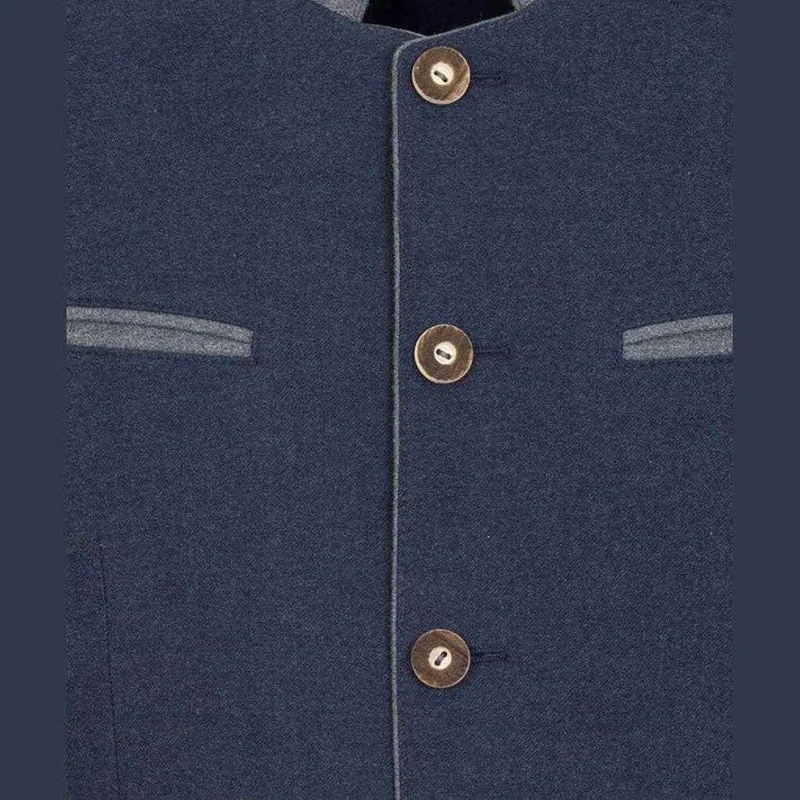Eleganter marineblauer Herrenmantel im klassischen Stil