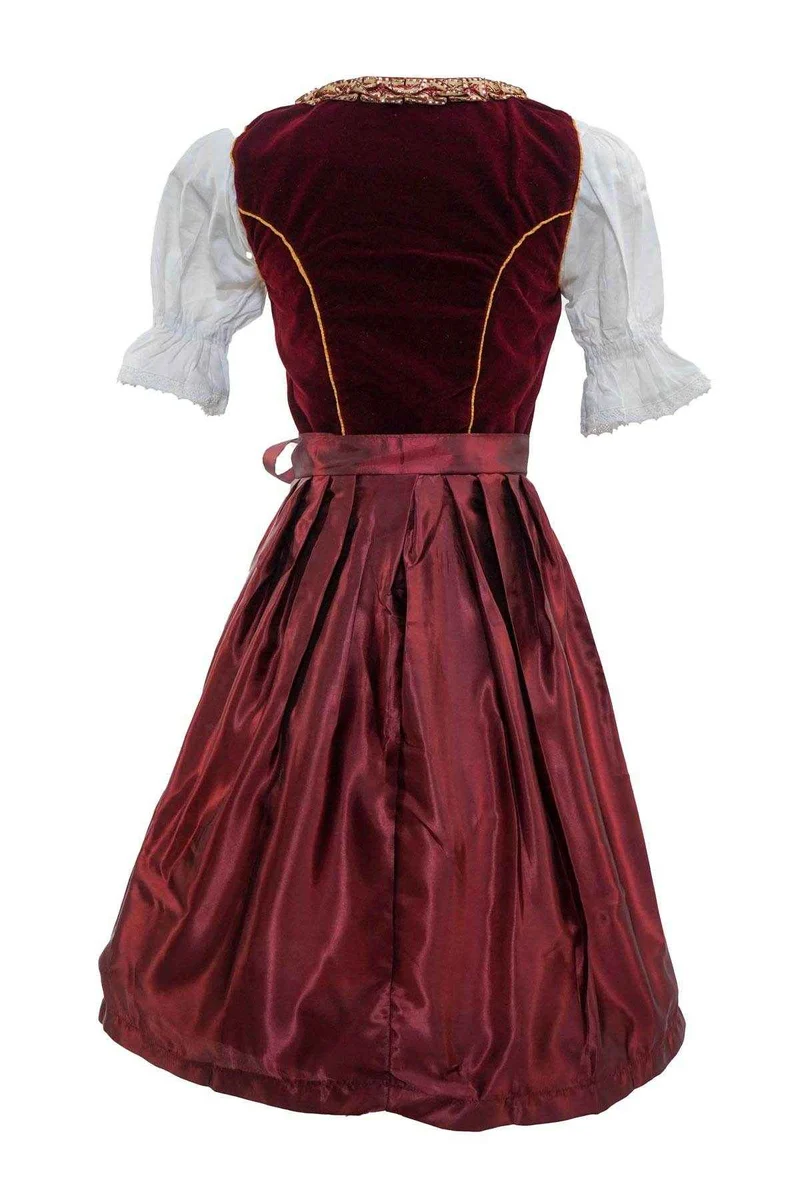 Edles Dirndl Set mit Bluse, Schürze und Mieder