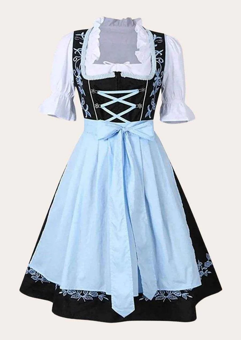 Klassisches Dirndl für Damen mit Schürze und Bluse