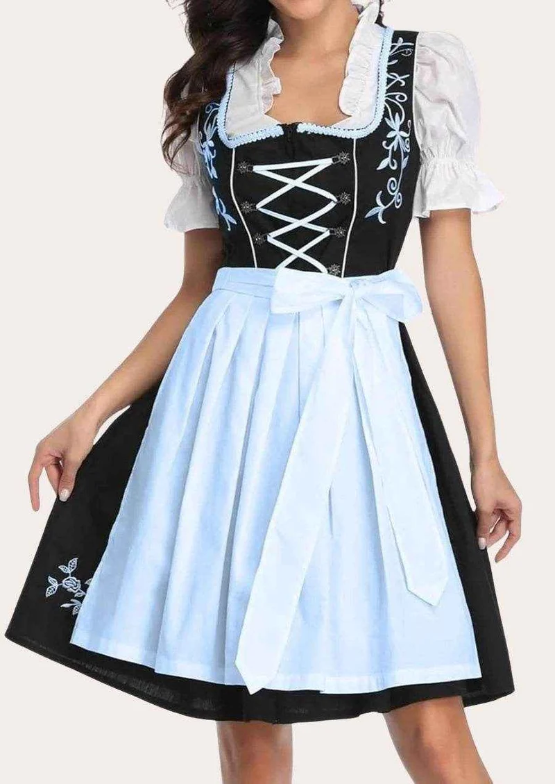 Klassisches Dirndl für Damen mit Schürze und Bluse