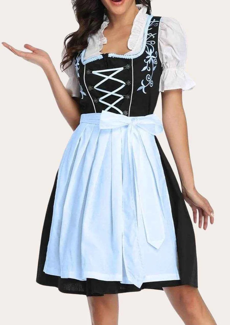 Klassisches Dirndl für Damen mit Schürze und Bluse