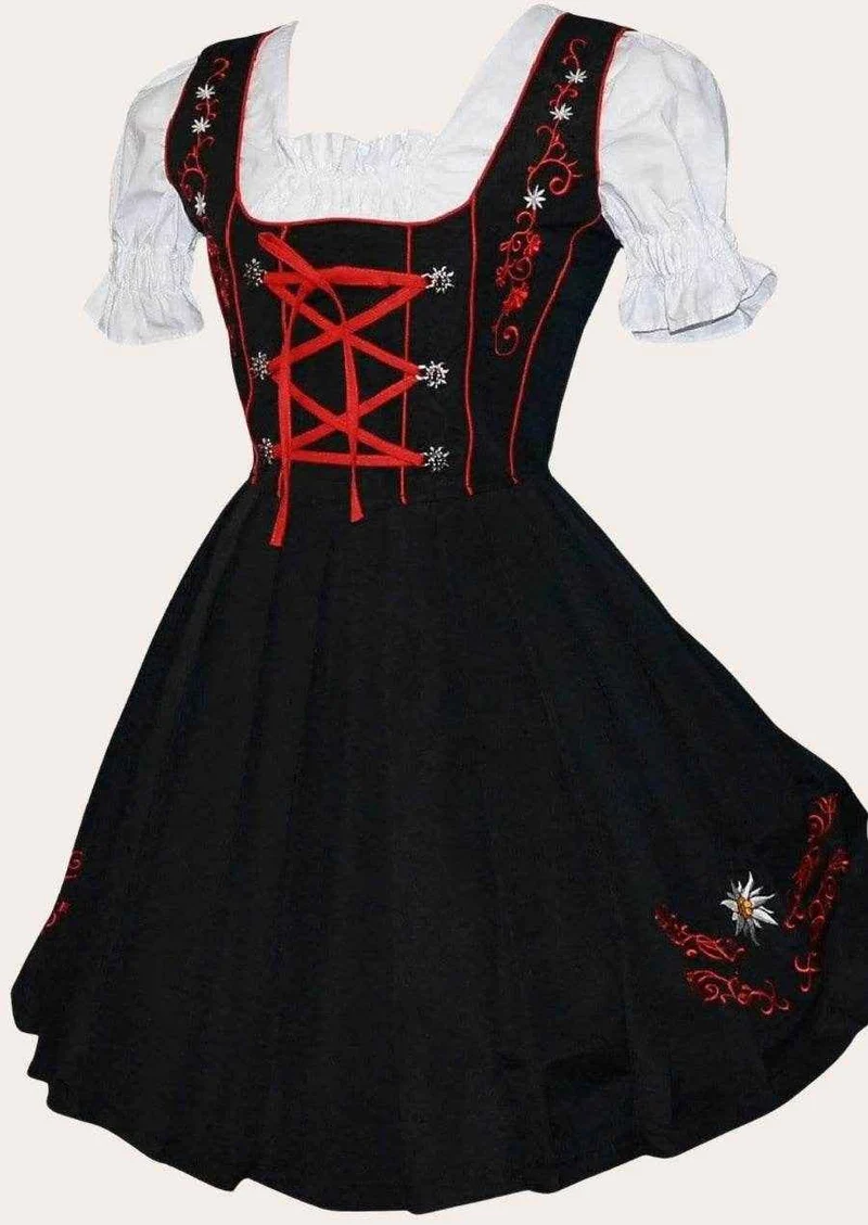 Trachtenkleid für Damen mit Schürze und Bluse