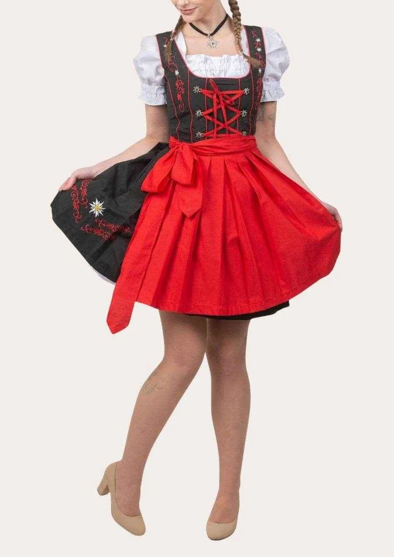 Trachtenkleid für Damen mit Schürze und Bluse