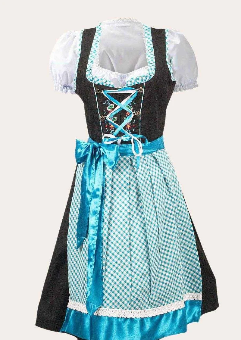 Dirndl Kleid mit Mieder und Schürze fürs Oktoberfest