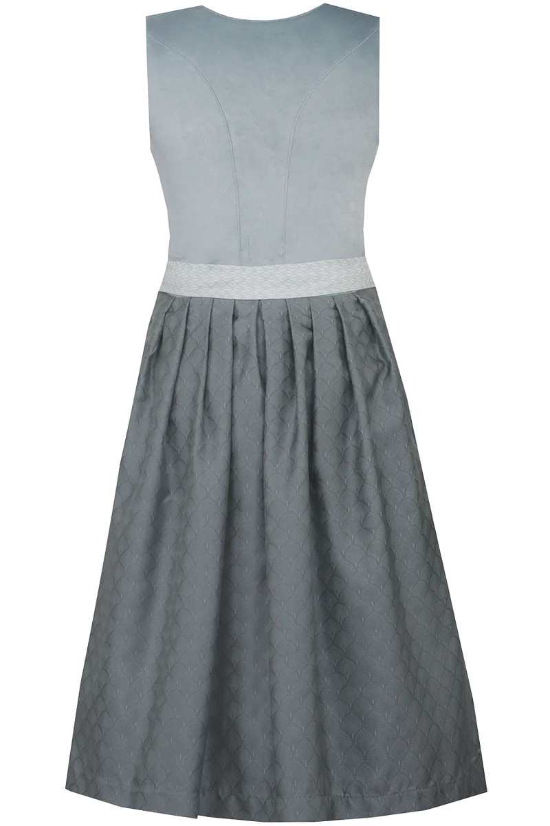 Midi-Samtdirndl mit Broschenschürze