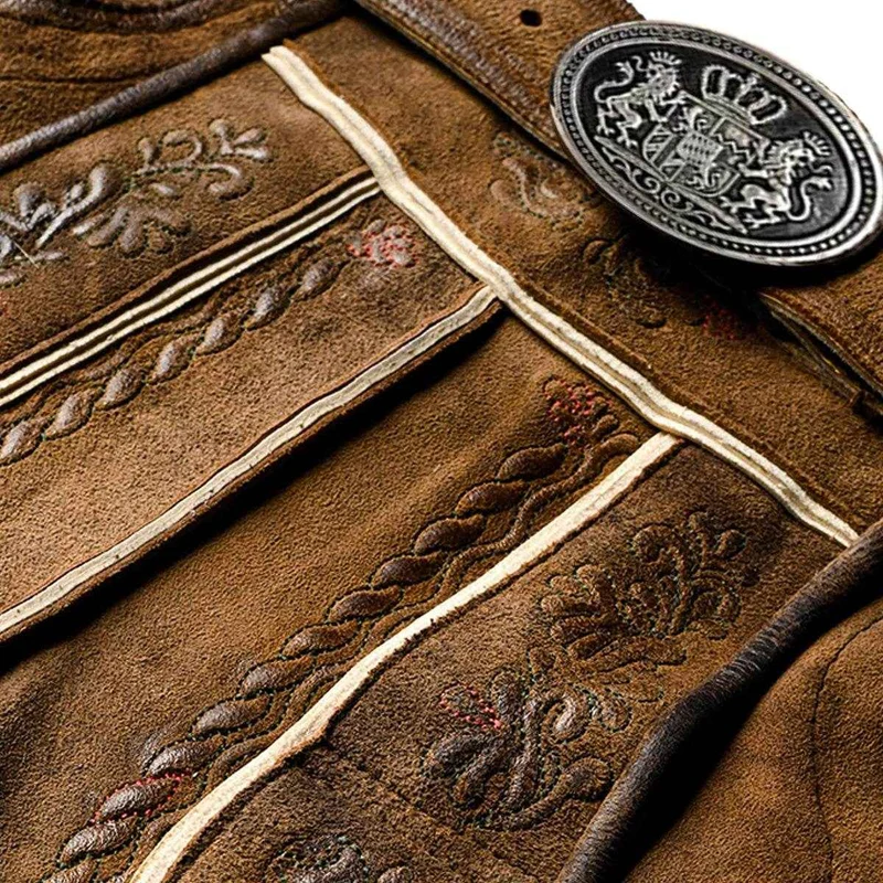Männer Trachtenhose mit Hornknöpfen und Latz