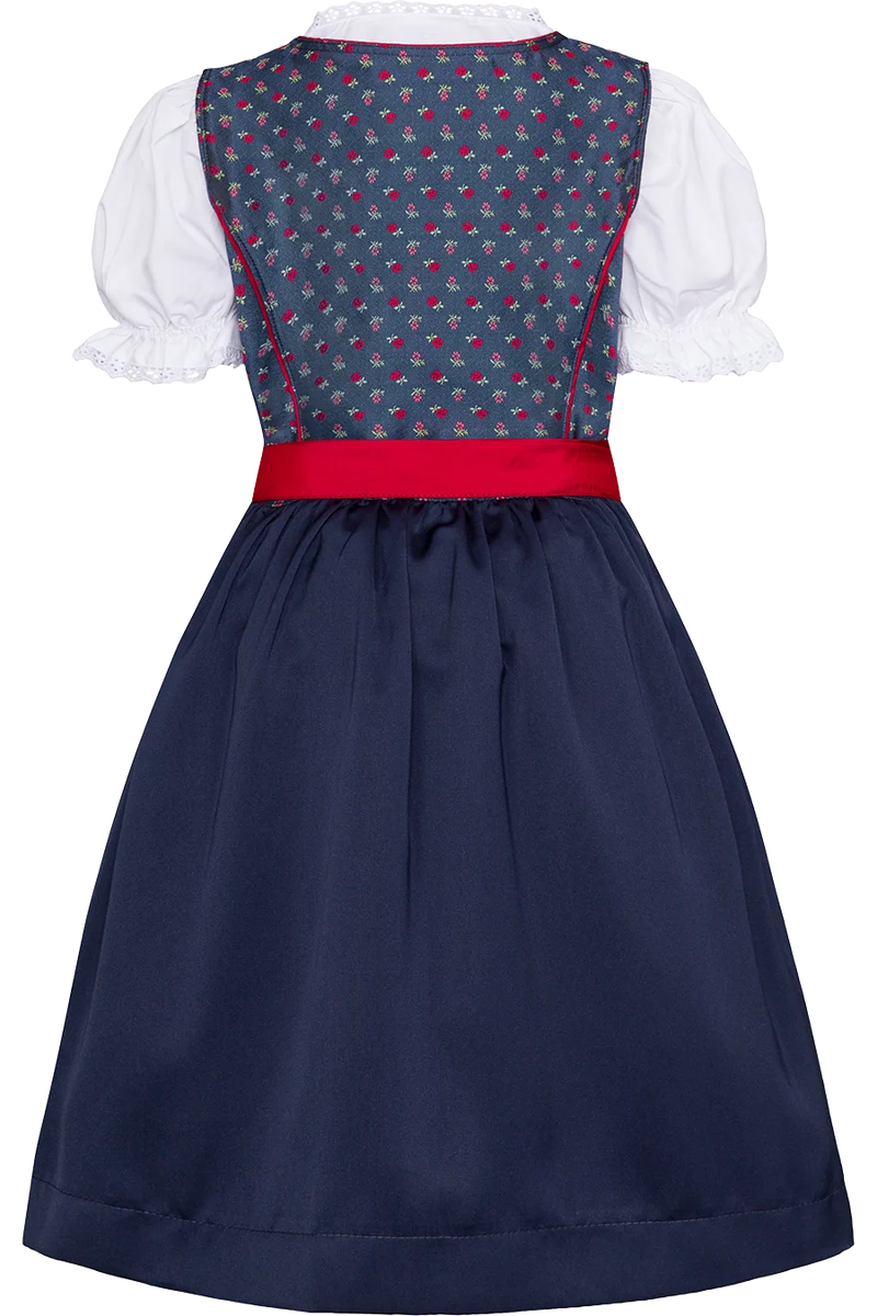 Kinderdirndl mit Blumenmuster und Bluse