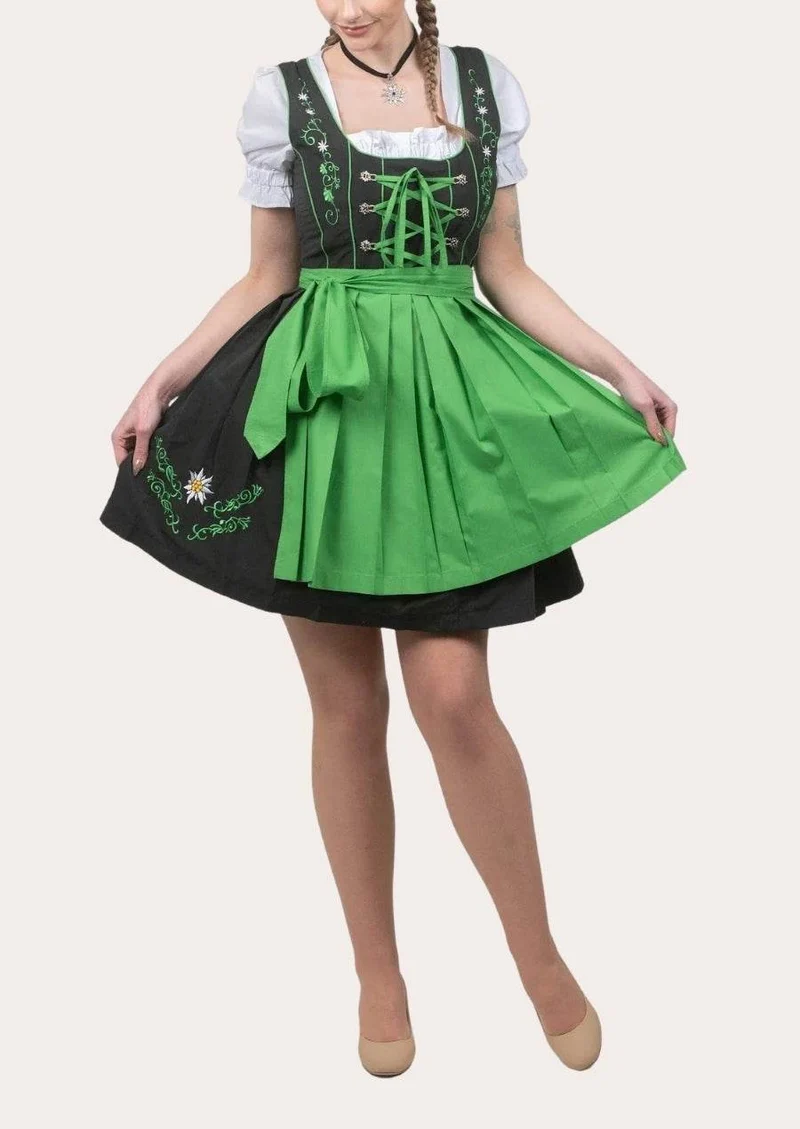 Damen Dirndl Rosa mit Tüllschürze