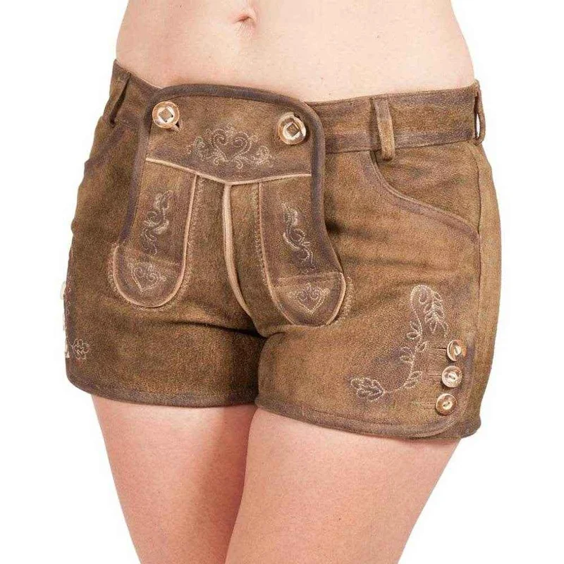 Damen Trachtenhose mit Karodetails am Bund