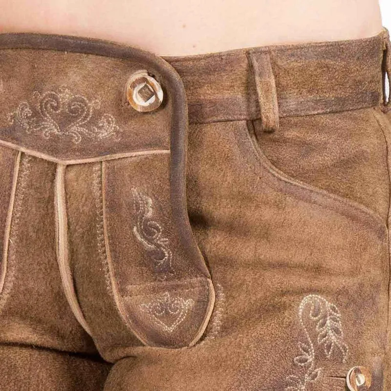Damen Trachtenhose mit Karodetails am Bund