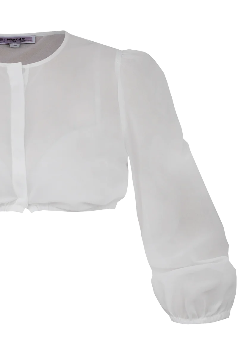 Dirndlbluse hochgeschlossen mit 3/4-Ärmel