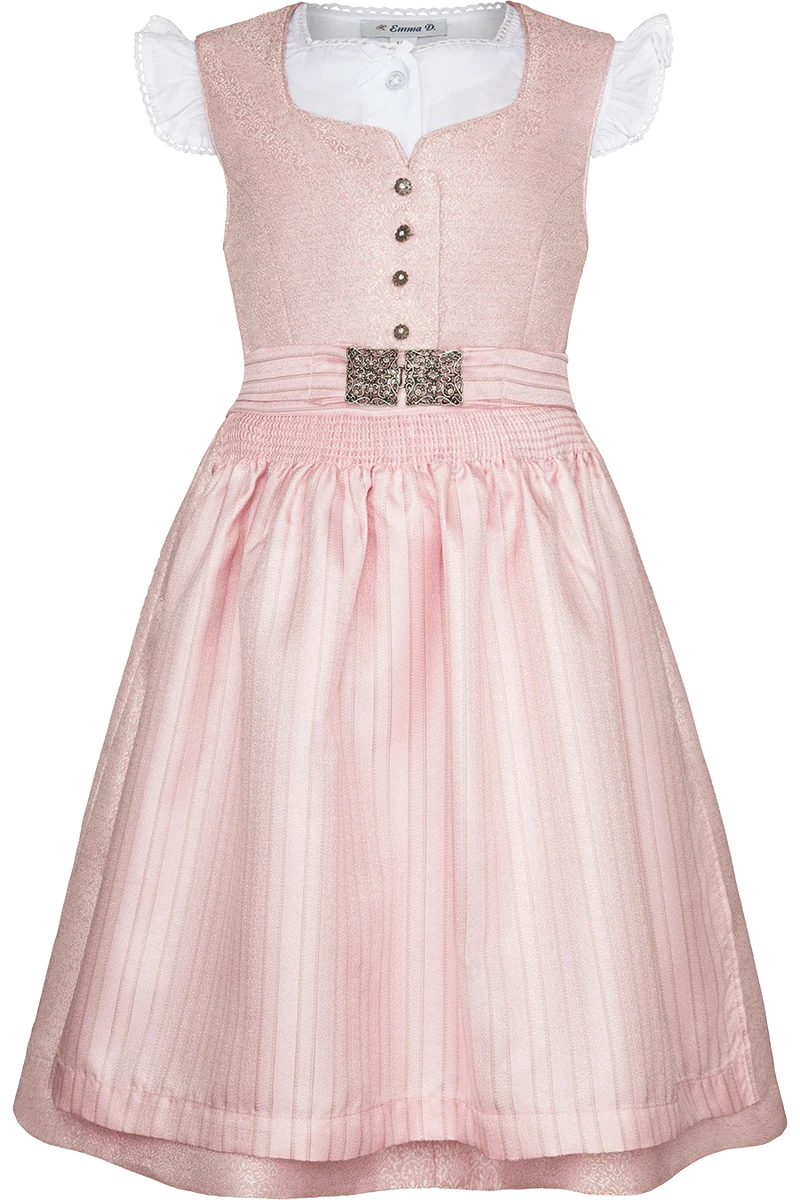 Kinderdirndl mit Bluse und Blumenrankmuster
