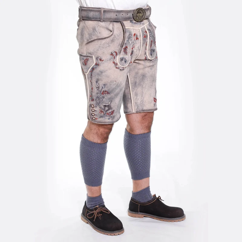 Herren Lederhose kurz mit Trägern für Wiesn & Fest