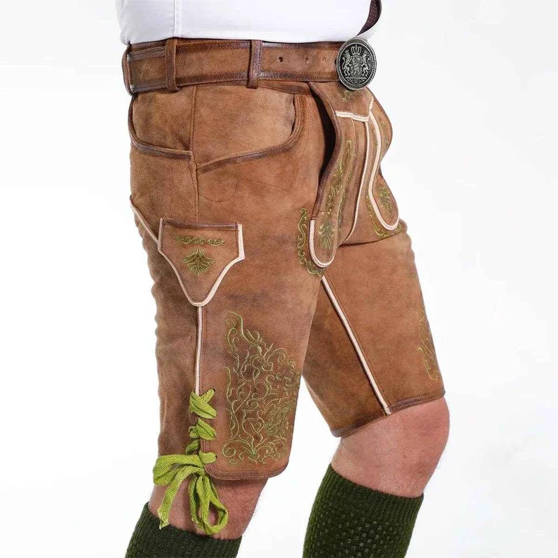 Trachtenhose Herren aus Wildleder mit Knopfverschluss