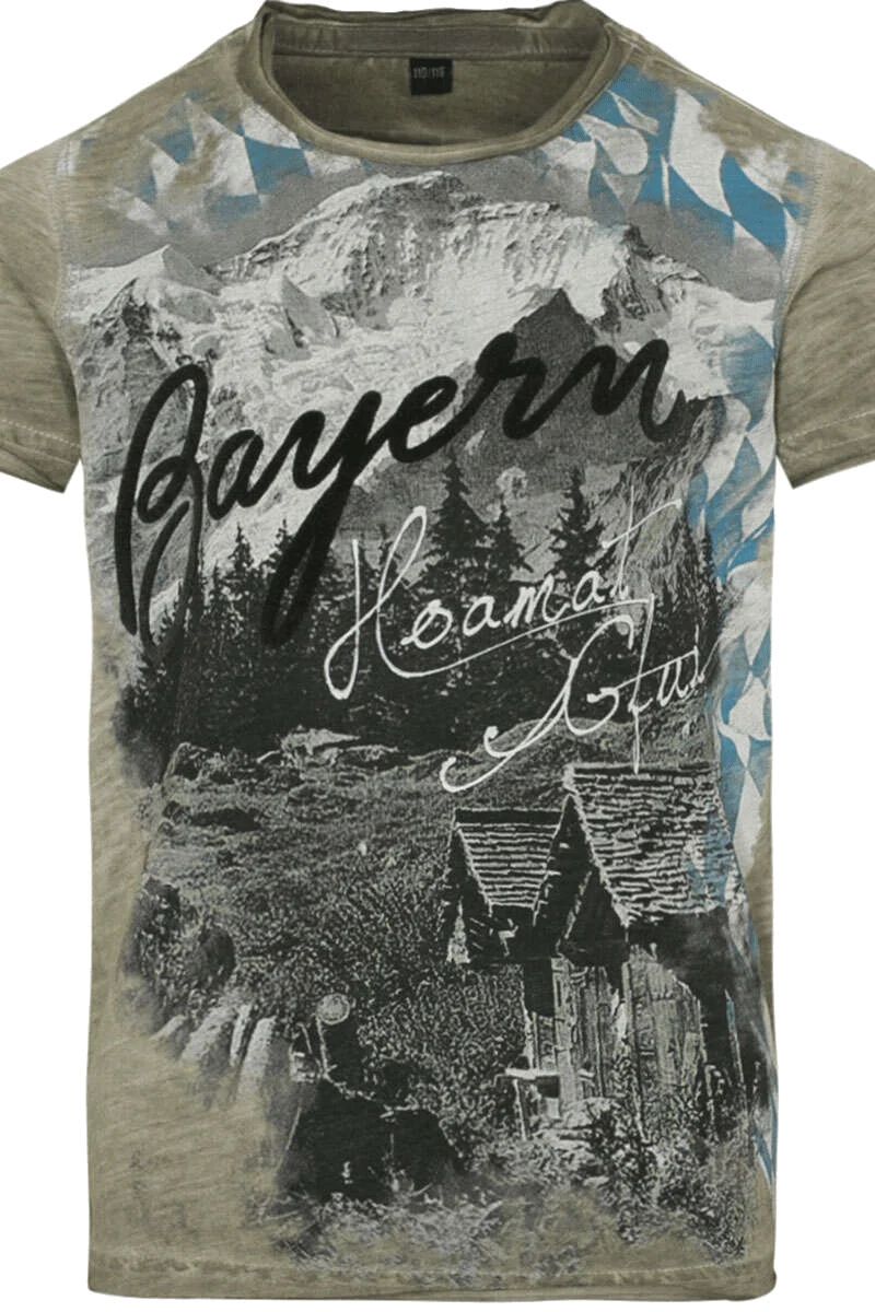Kinder Trachten-T-Shirt mit Bergmotiv