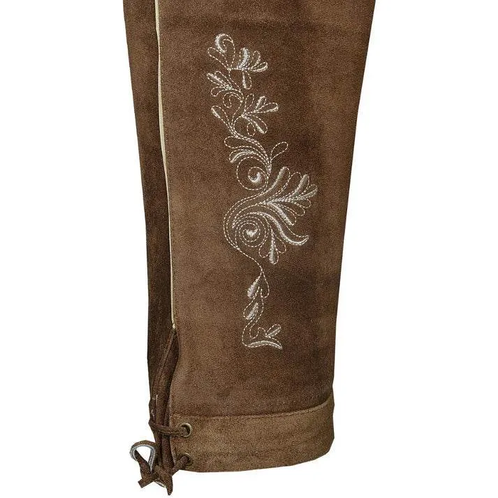 Edle Herren Trachtenhose mit Schnalle und Latz