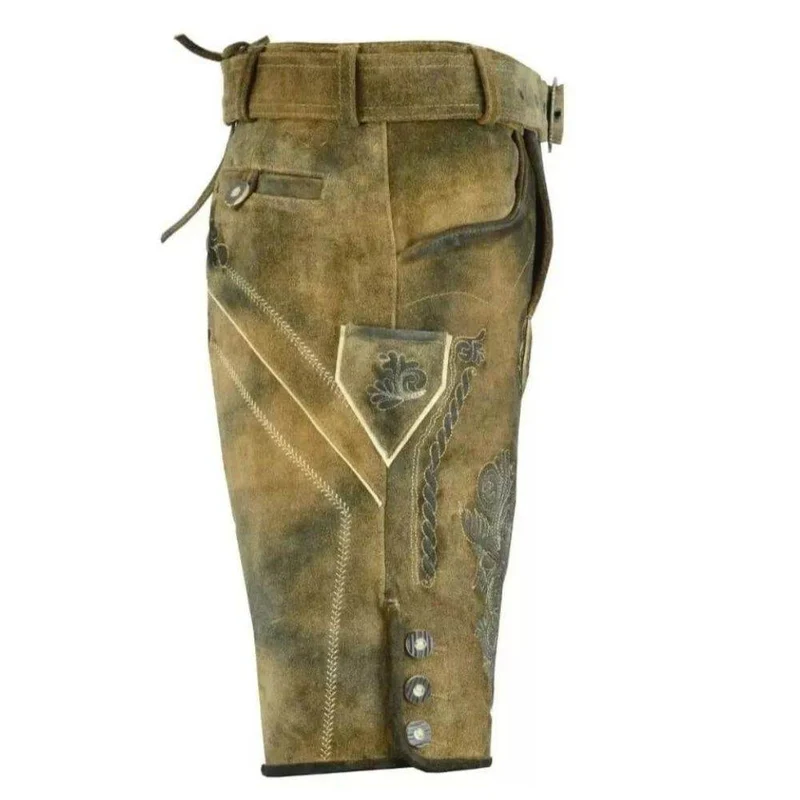 Männer Trachtenhose mit Latz Dunkelbraun