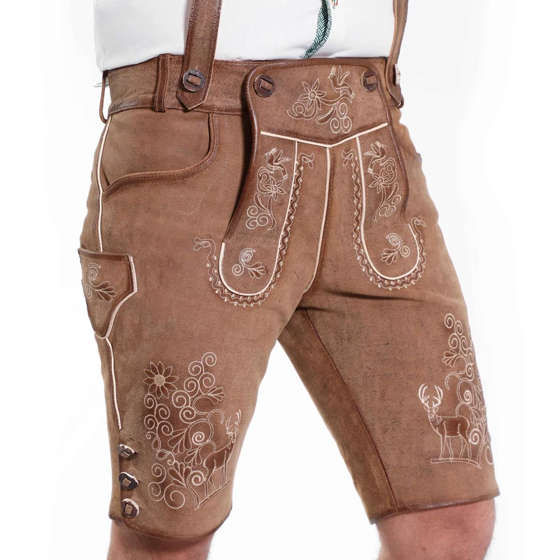 Urige Kurz Trachtenlederhose Herren perfekt fürs Bergfest