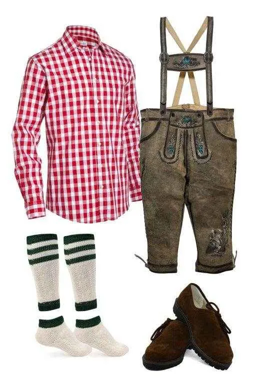 Bayerisches Lederhosen Set mit Trachtenzubehör