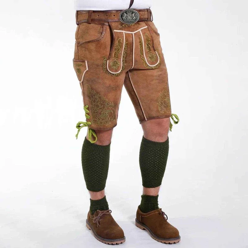 Traditionelle Alpenstyle Lederhose Herren