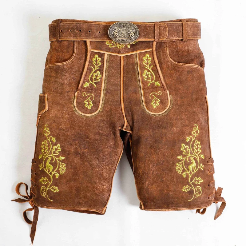 Bayerische Kurz Lederhose Herren fürs Volksfest