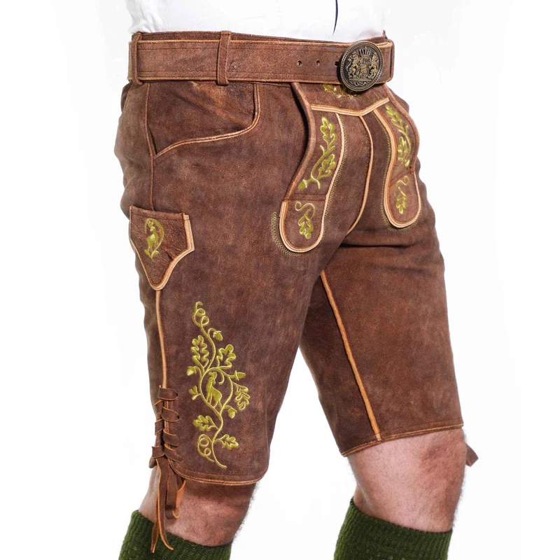 Bayerische Kurz Lederhose Herren fürs Volksfest