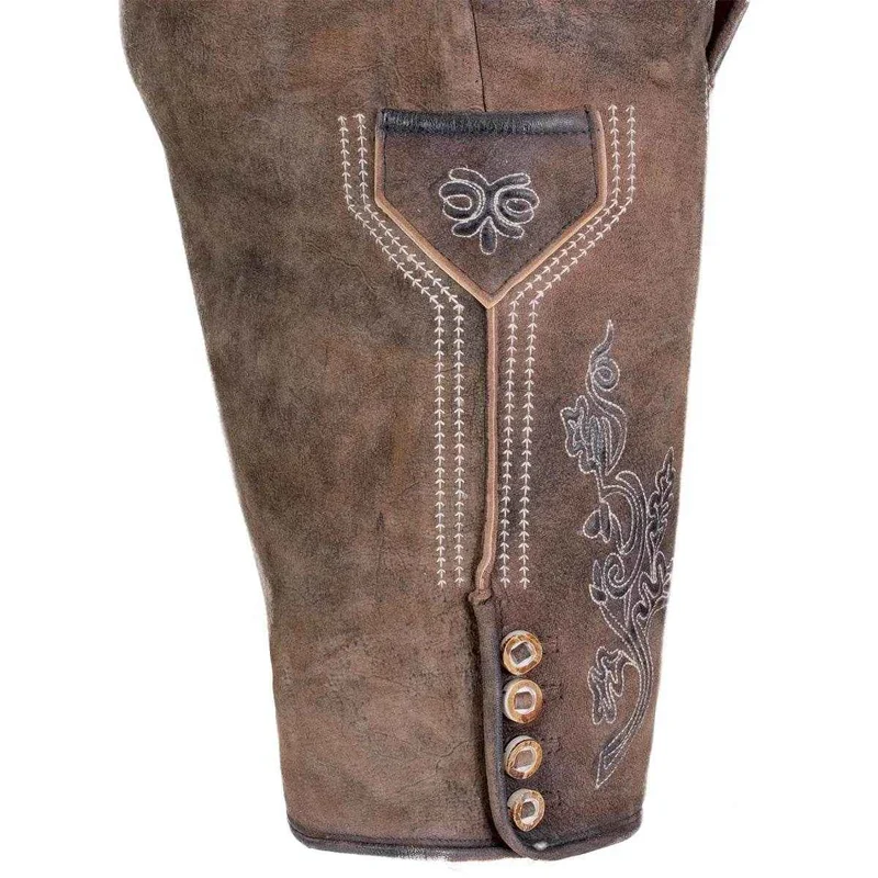 Männer Lederhose mit Latz im Trachtenstil