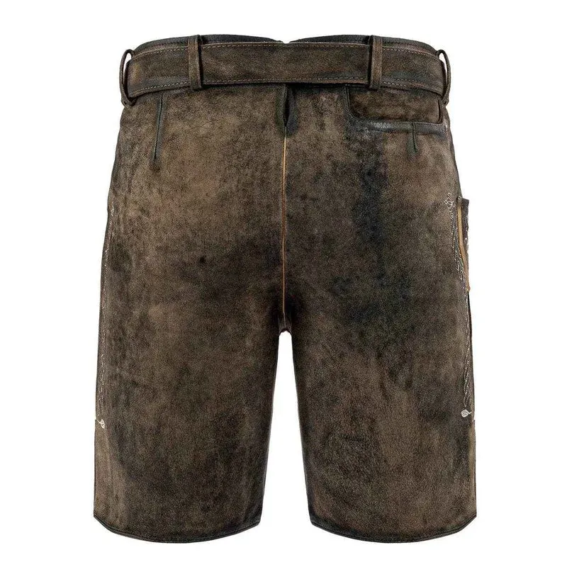 Original Trachtenlederhose Herren Alpenstickerei