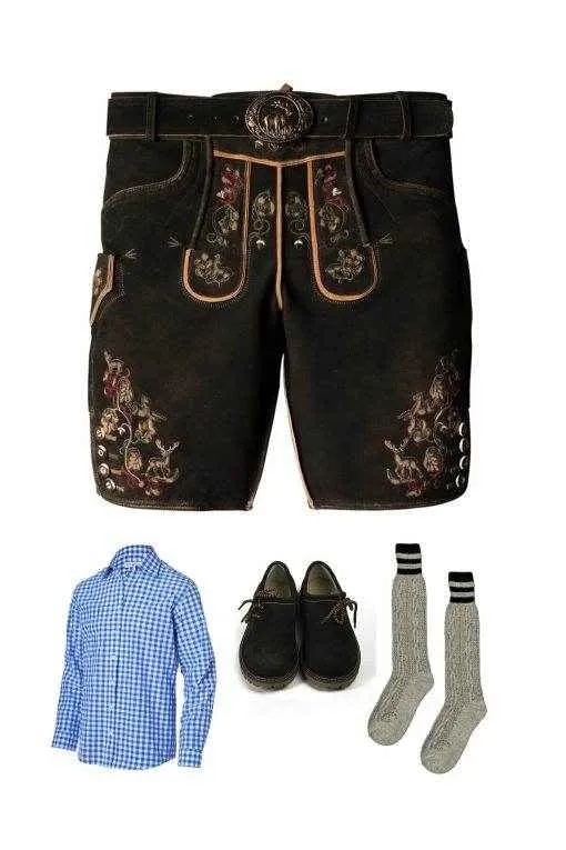 Traditionelles Herren Lederhosen Set