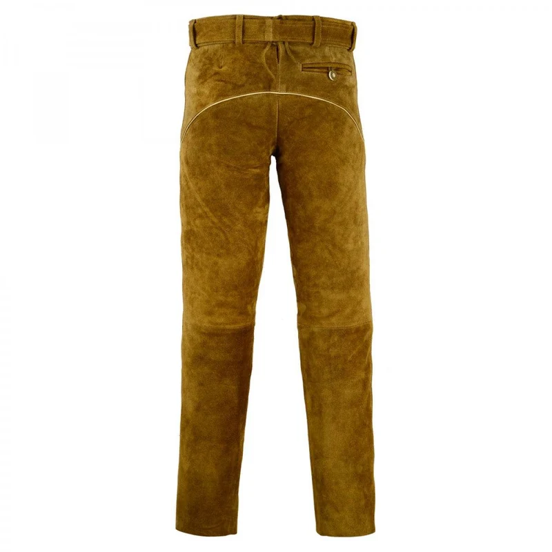 Bayerische braune Lederhose für Herren