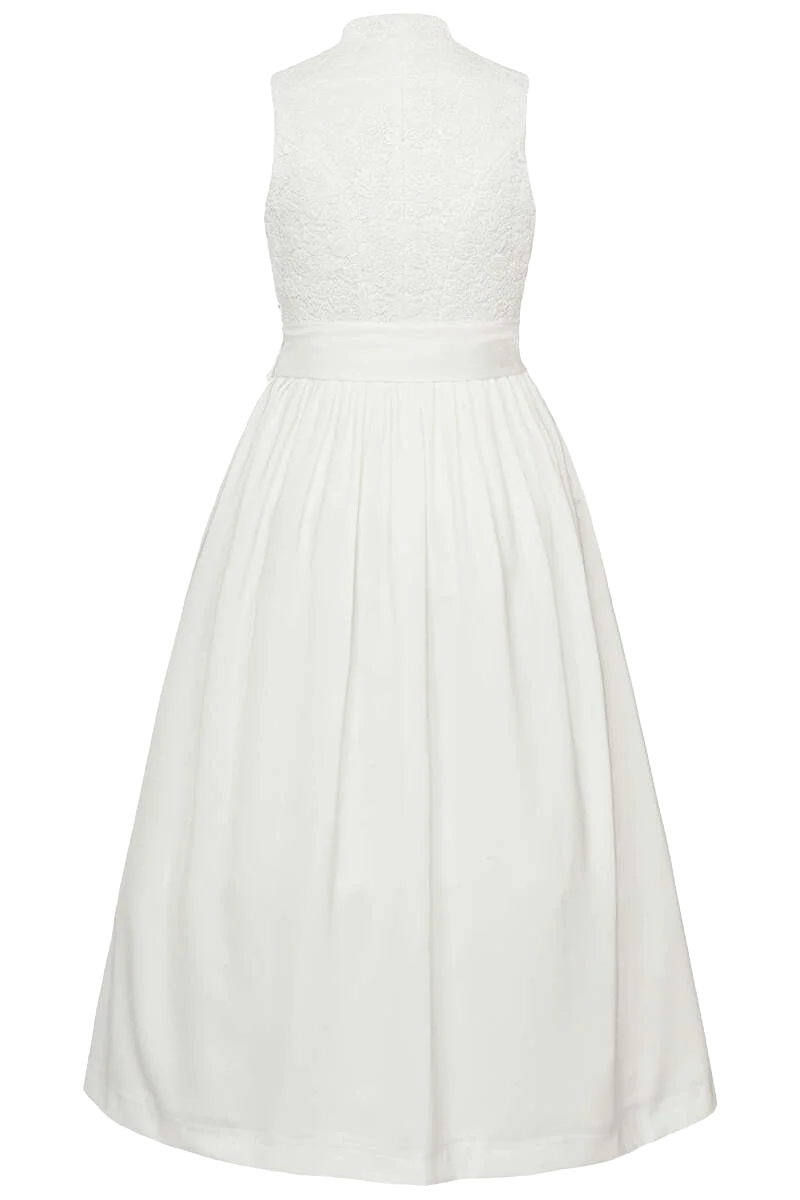 Umstands-Brautdirndl Kleid mit Schneewittchenkragen